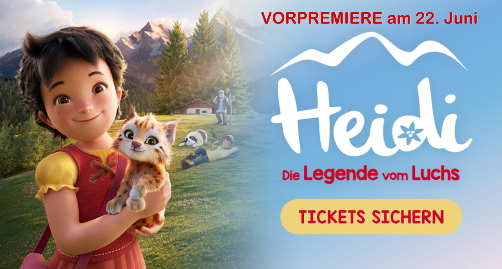 Vorpremiere für die kleinsten Kinofans: "Heidi - Die Legende vom Luchs" 